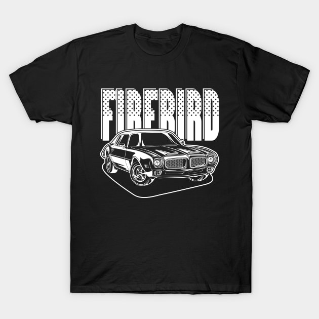 Firebird Car (White Print) T-Shirt by WINdesign